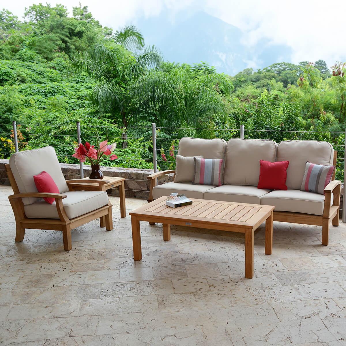 Three Birds Casual Monterey Deep Seating Collection Canvas Spa Cushion Woodland Direct